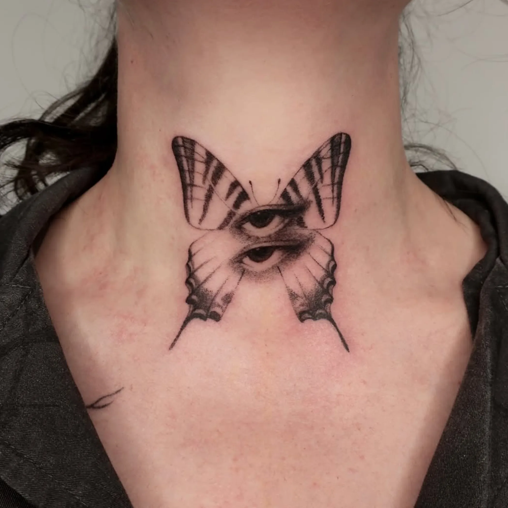 close-up of fresh tattoo on skin