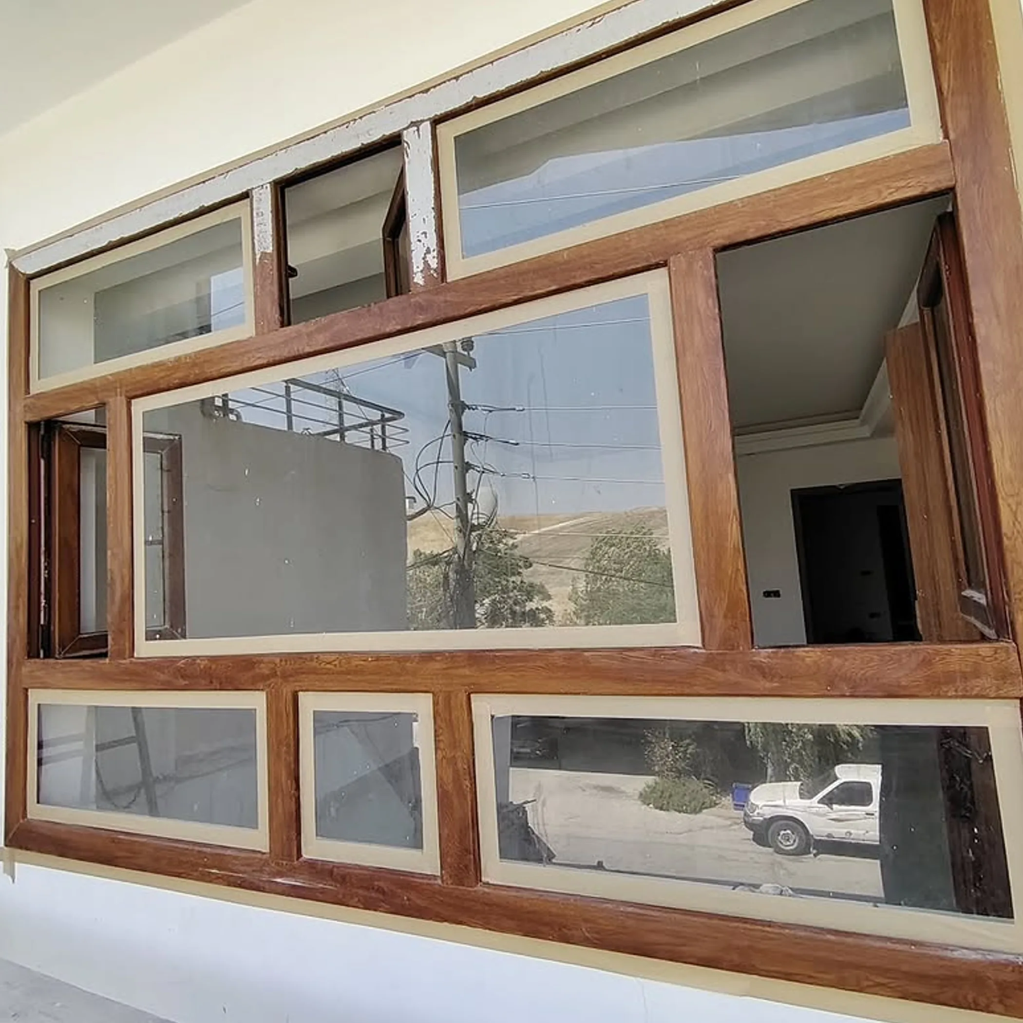 large windows and glass surfaces